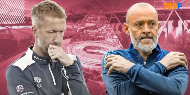 HLV Graham Potter đứng trên sân với vẻ mặt lo âu, giai đoạn khó khăn và áp lực lớn trong thời gian dẫn dắt West Ham.